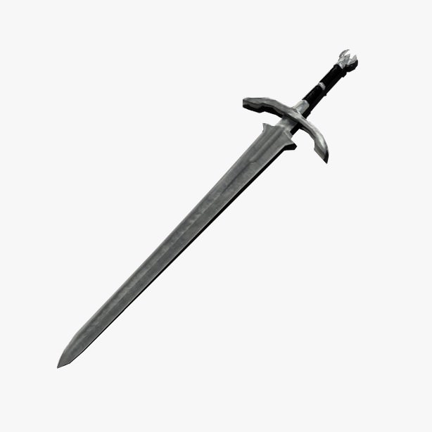 Ancient medieval swords collection 3D model_12