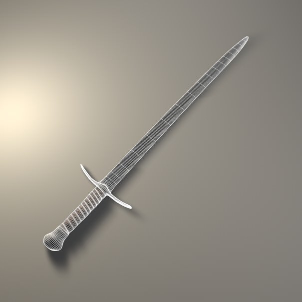 Ancient medieval swords collection 3D model_11