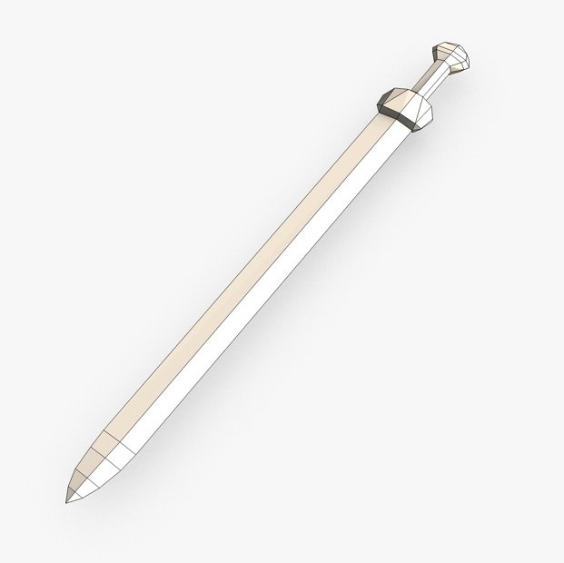 Ancient medieval swords collection 3D model_17