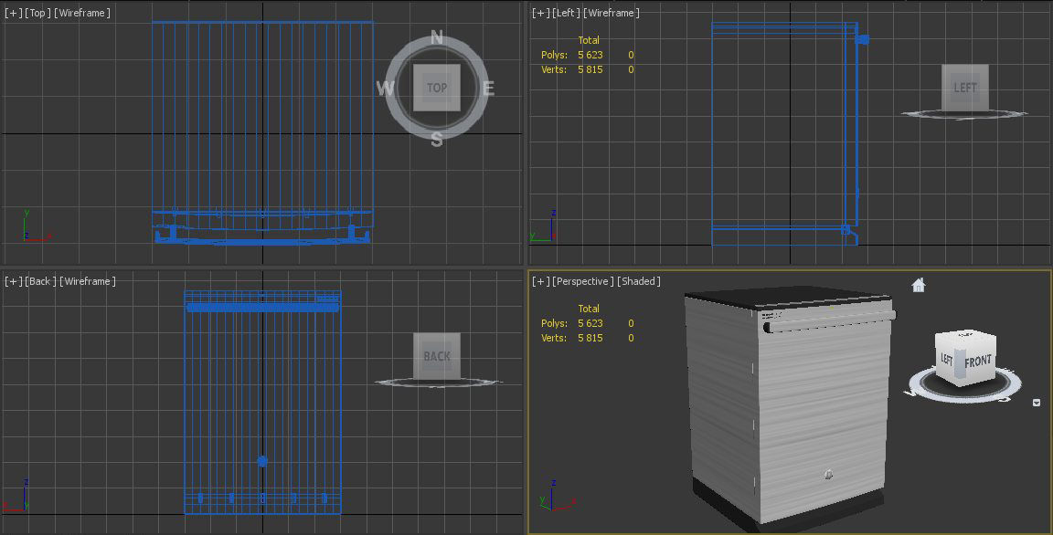 GE Dishwasher with Hidden Controls GDT53PSJSS 3D model_4