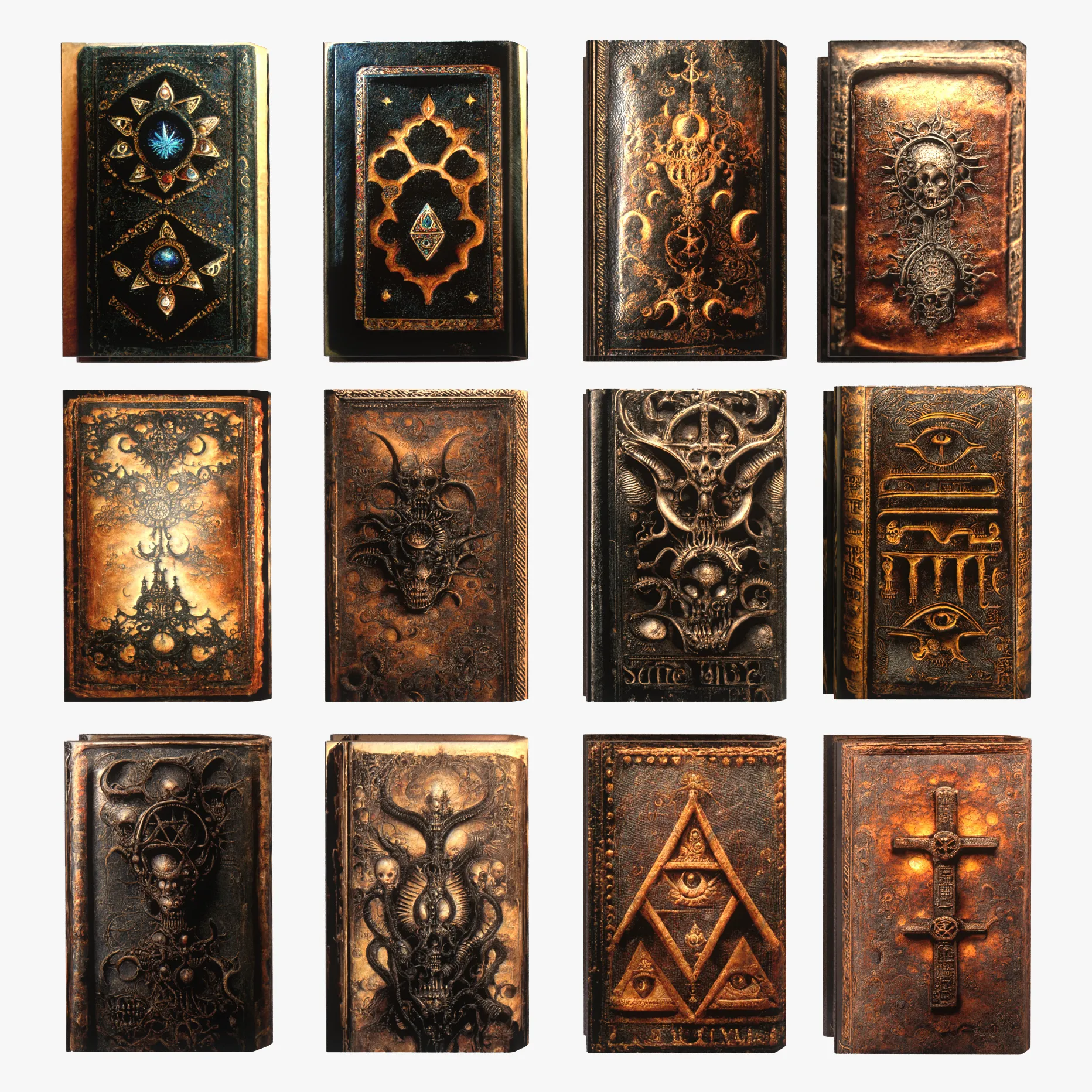 3D model Ancient Magic Books Pack 12 VR / AR / low-poly | CGTrader