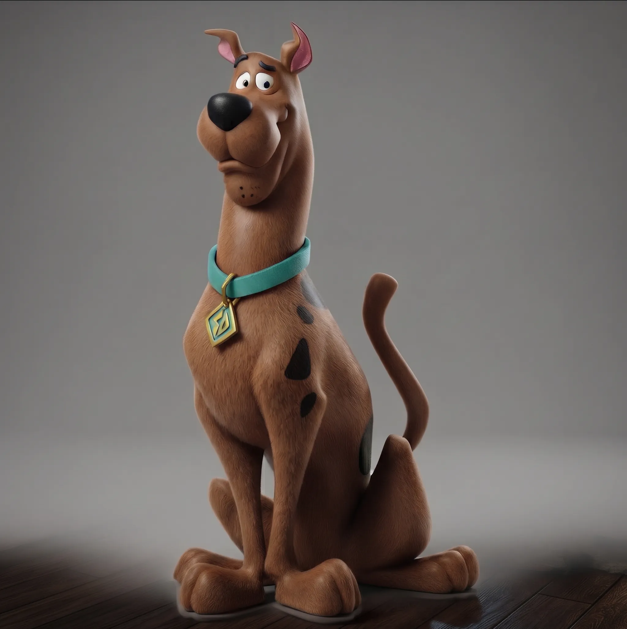Scooby-Doo Sitting Dog 3D print model