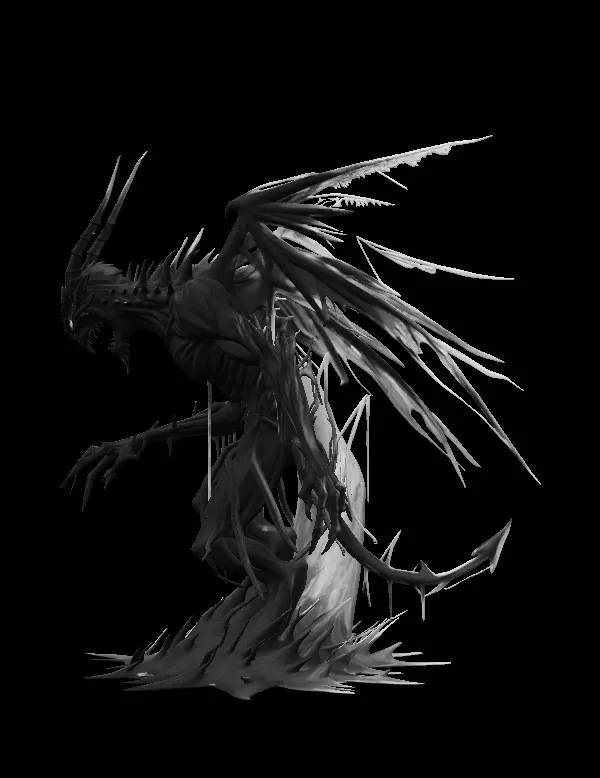 Shadow Demon Silhouette - Dark Entity Horror Monster 3D model | CGTrader