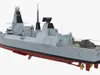 Royal Navy Type 45 Destroyer with AW101 Helicopter 3D model | CGTrader