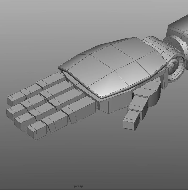 Police Bot LP Rigged Low-poly 3D model_13