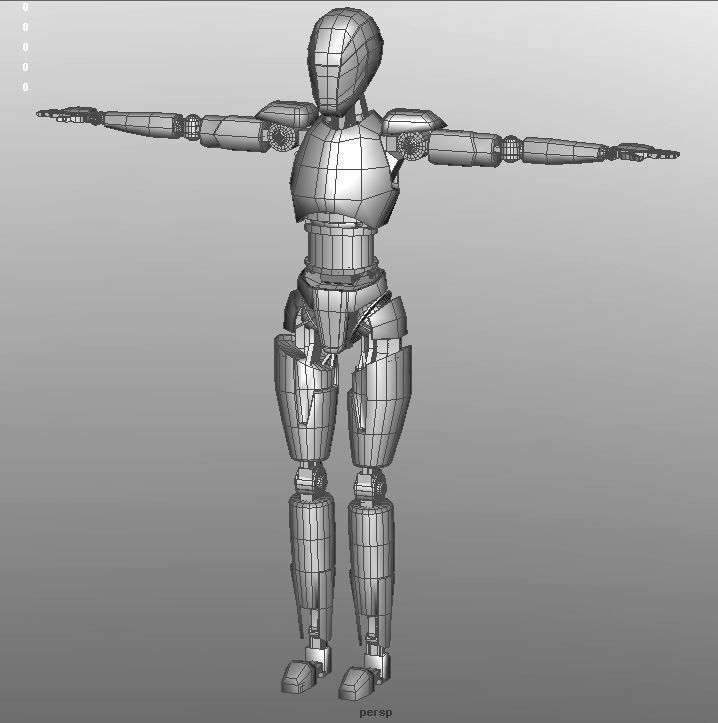 Police Bot LP Rigged Low-poly 3D model_11