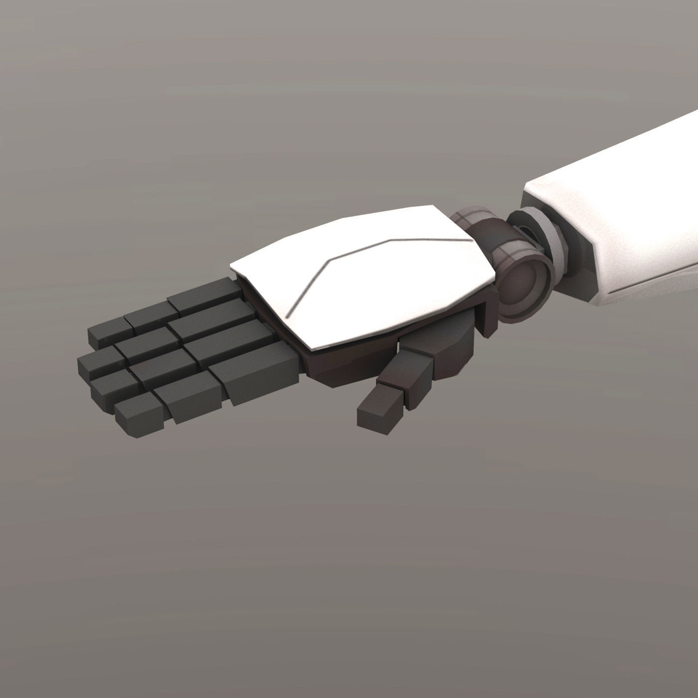 Police Bot LP Rigged Low-poly 3D model_14