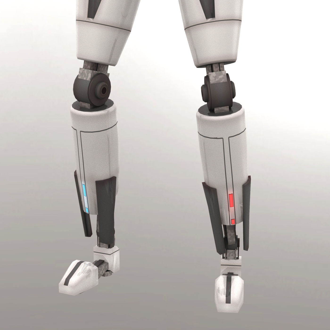 Police Bot LP Rigged Low-poly 3D model_7