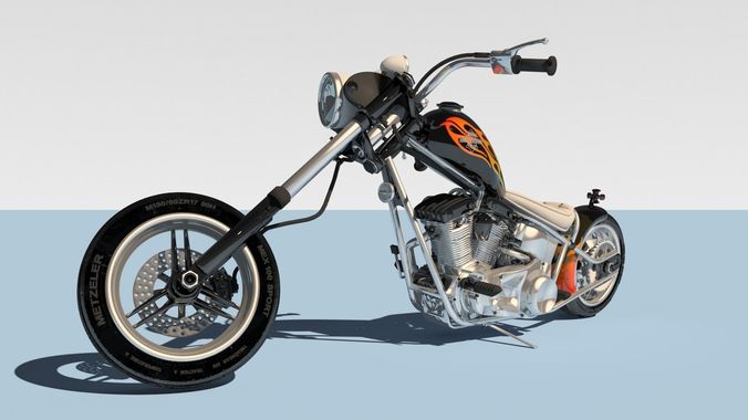 Harley Davidson Chopper 3D model