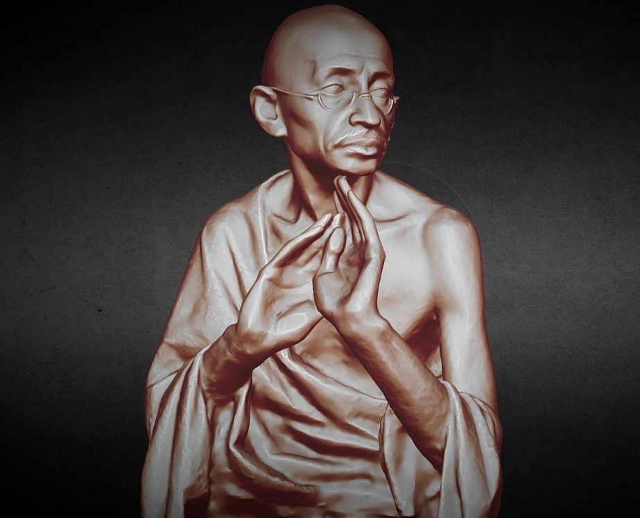 Mahatma Gandhi Free 3D print model_4