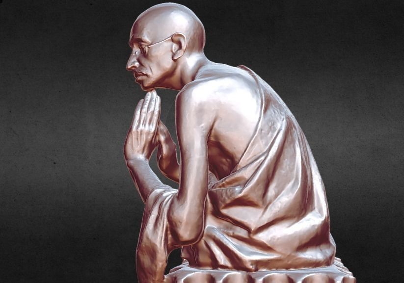 Mahatma Gandhi Free 3D print model_1
