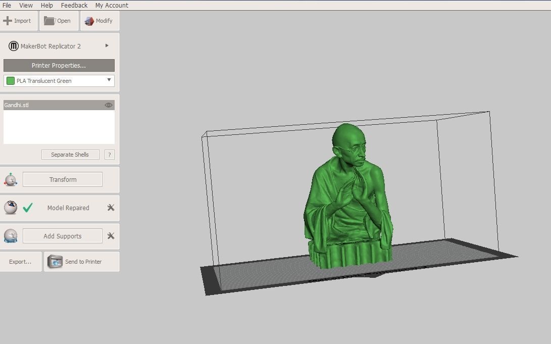 Mahatma Gandhi Free 3D print model_5