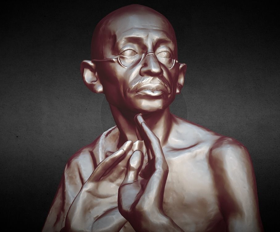 Mahatma Gandhi Free 3D print model_0