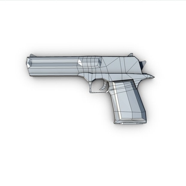 Low poly weapons pack collection 3D model_6