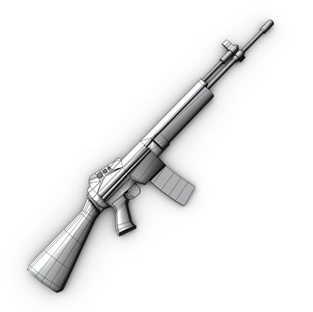 Low poly weapons pack collection 3D model_2