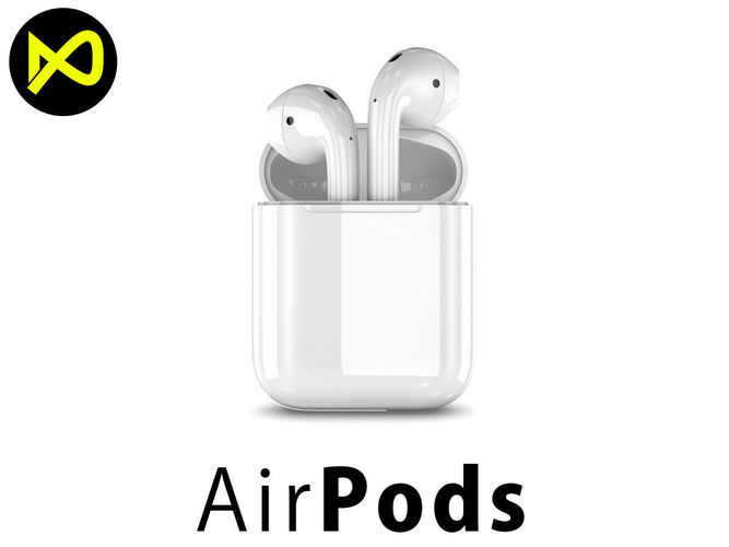 Apple AirPods And Case 3D model