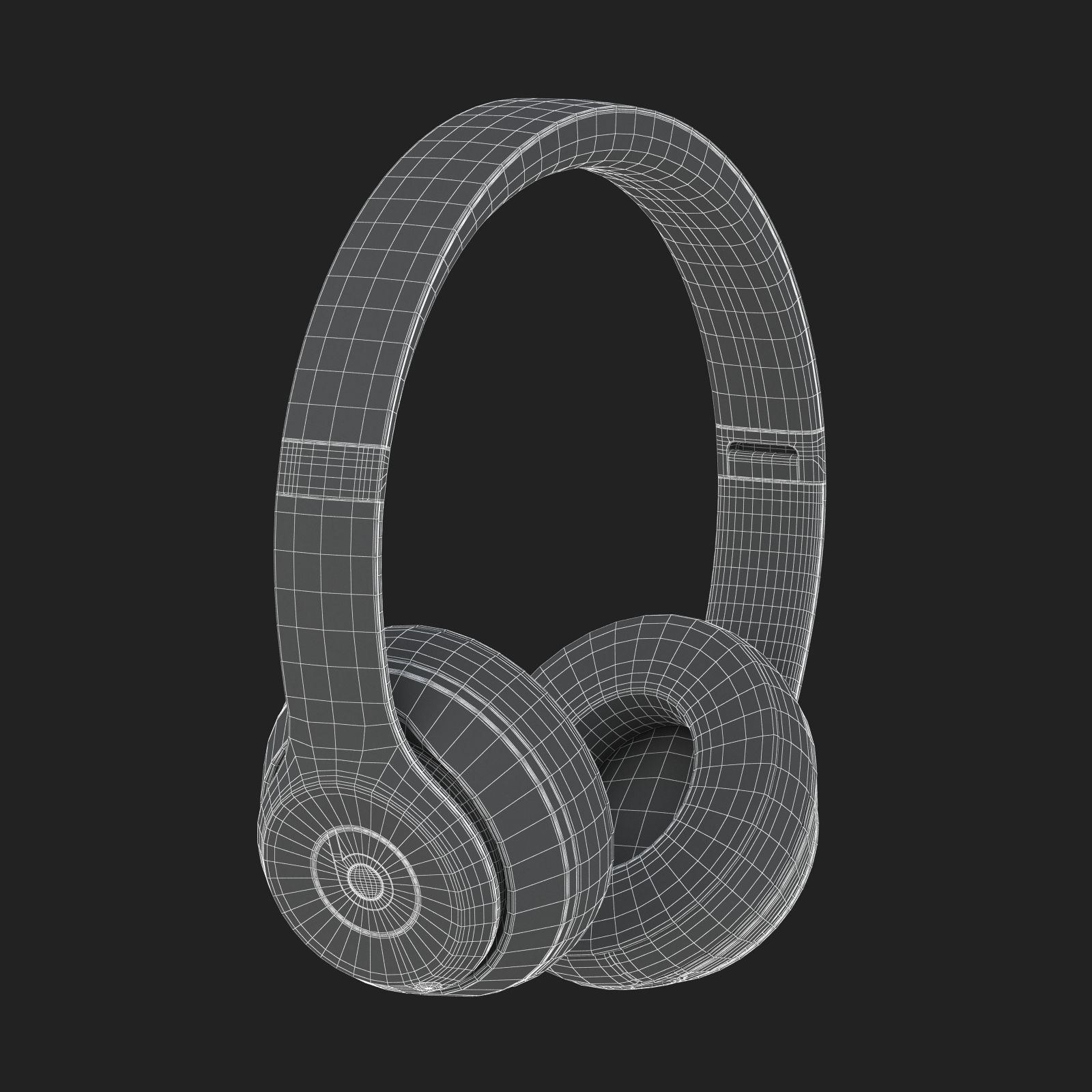 Apple Beats Solo3 Wireless On-Ear Headphones Red 3D model_13