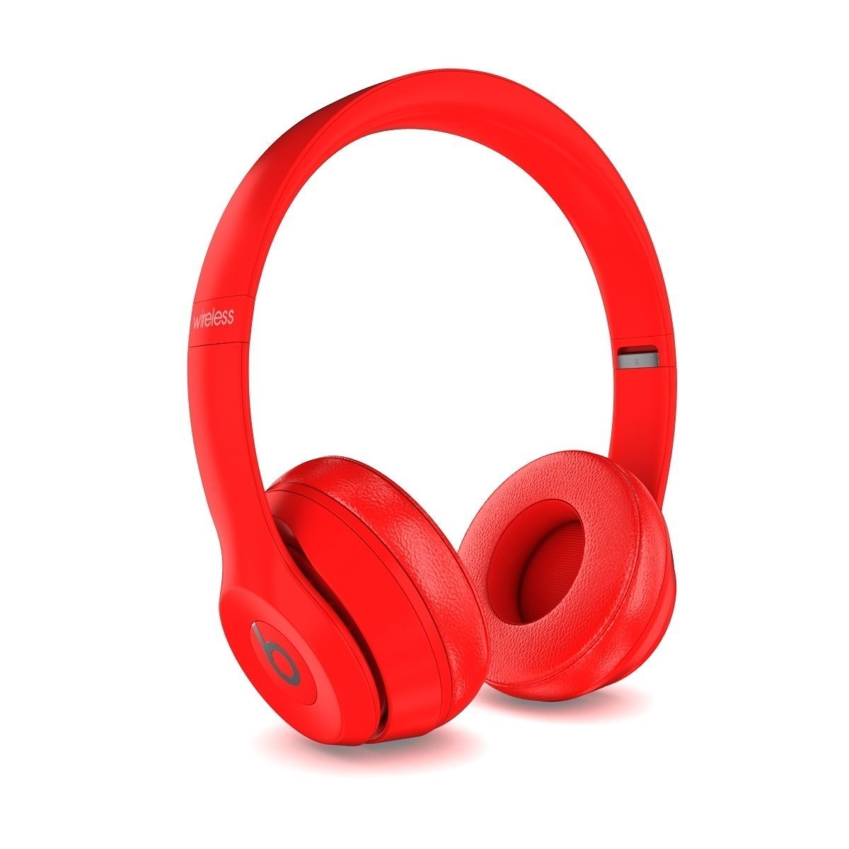 Apple Beats Solo3 Wireless On-Ear Headphones Red 3D model_4
