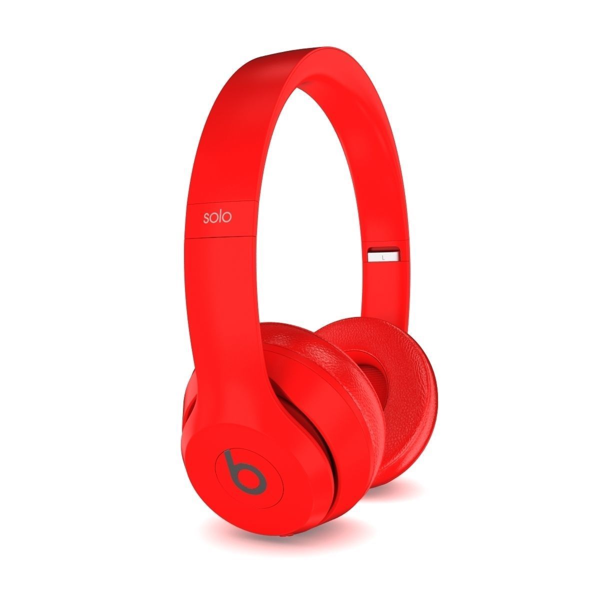 Apple Beats Solo3 Wireless On-Ear Headphones Red 3D model_6