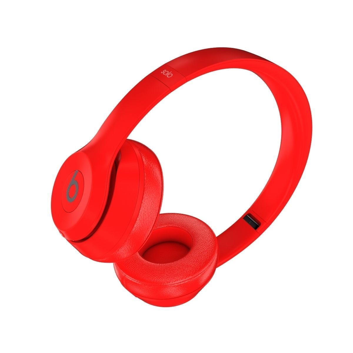 Apple Beats Solo3 Wireless On-Ear Headphones Red 3D model_9