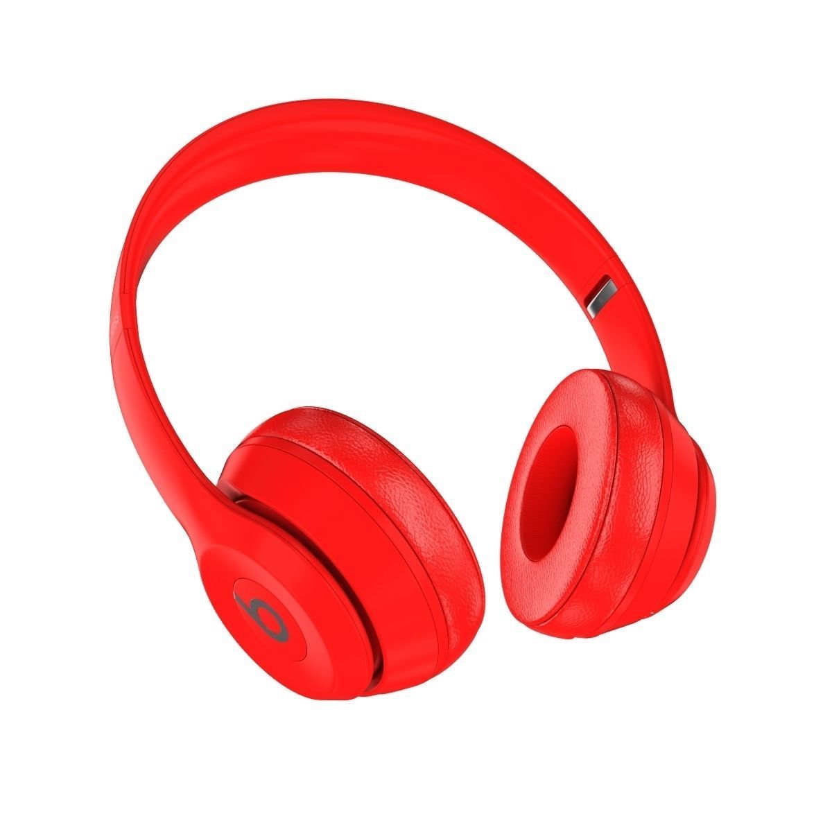 Apple Beats Solo3 Wireless On-Ear Headphones Red 3D model_5