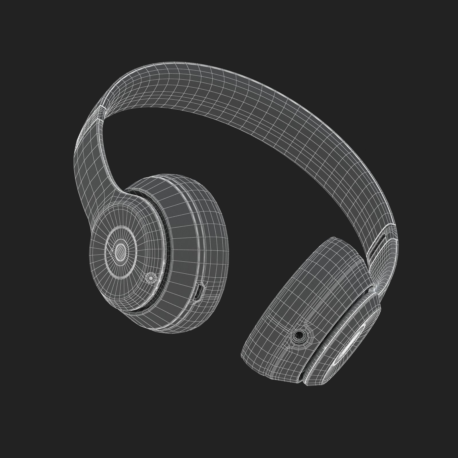 Apple Beats Solo3 Wireless On-Ear Headphones Red 3D model_21