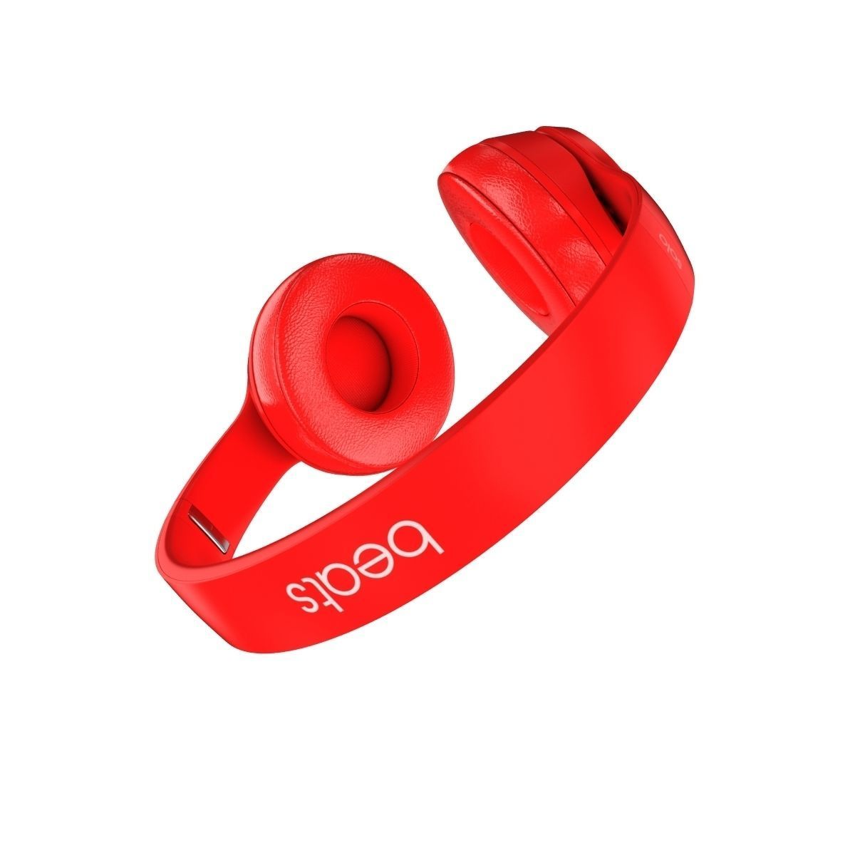 Apple Beats Solo3 Wireless On-Ear Headphones Red 3D model_8