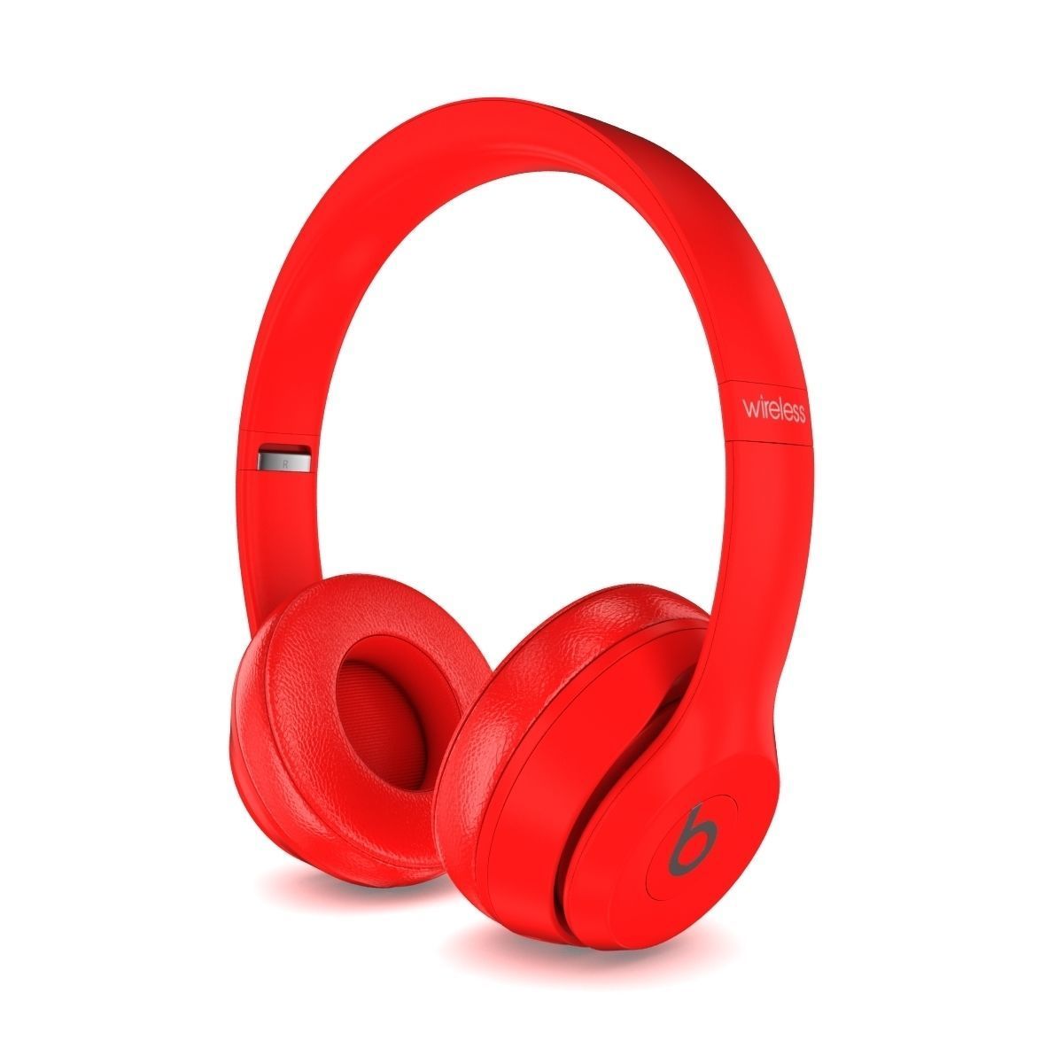 Apple Beats Solo3 Wireless On-Ear Headphones Red 3D model_2