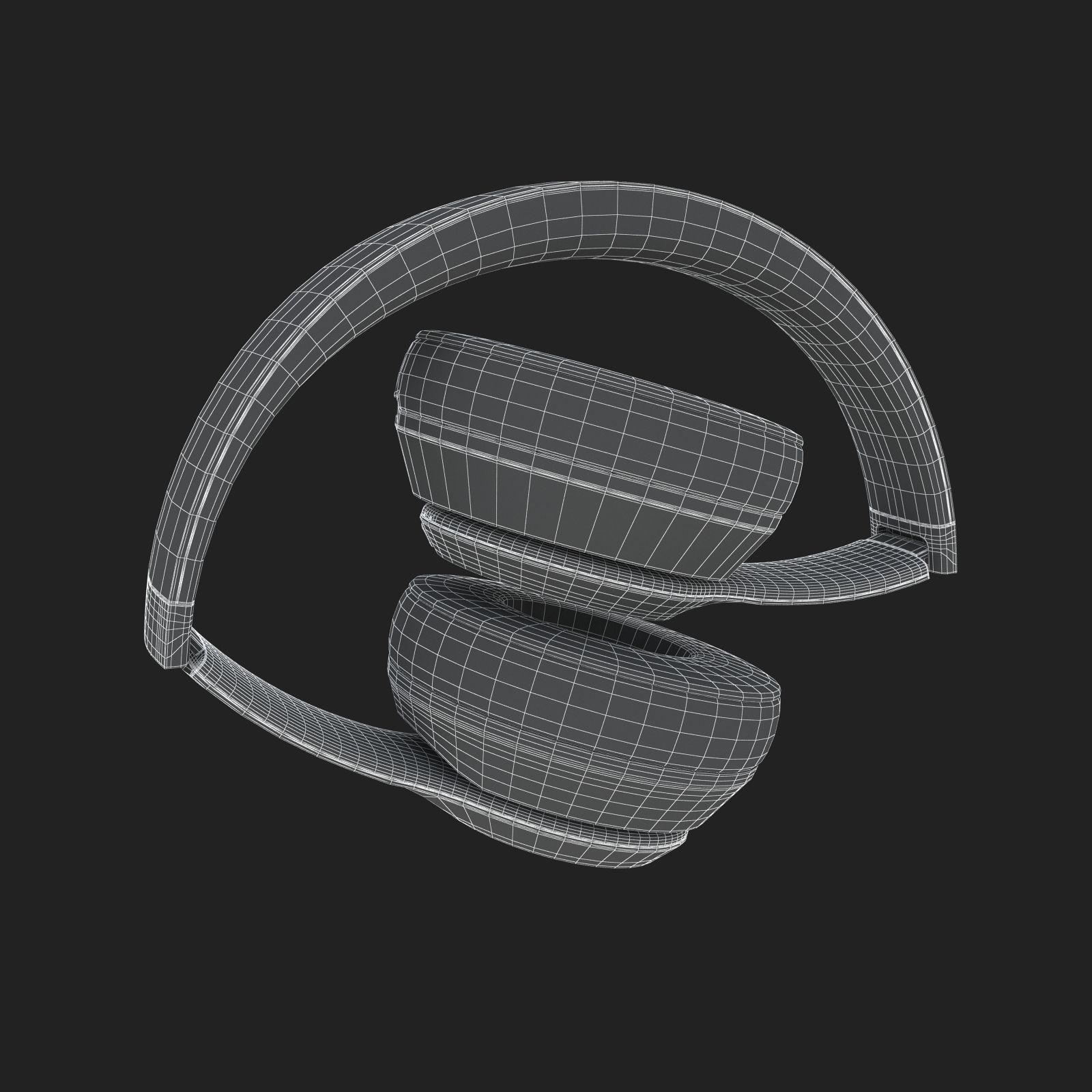 Apple Beats Solo3 Wireless On-Ear Headphones Red 3D model_17