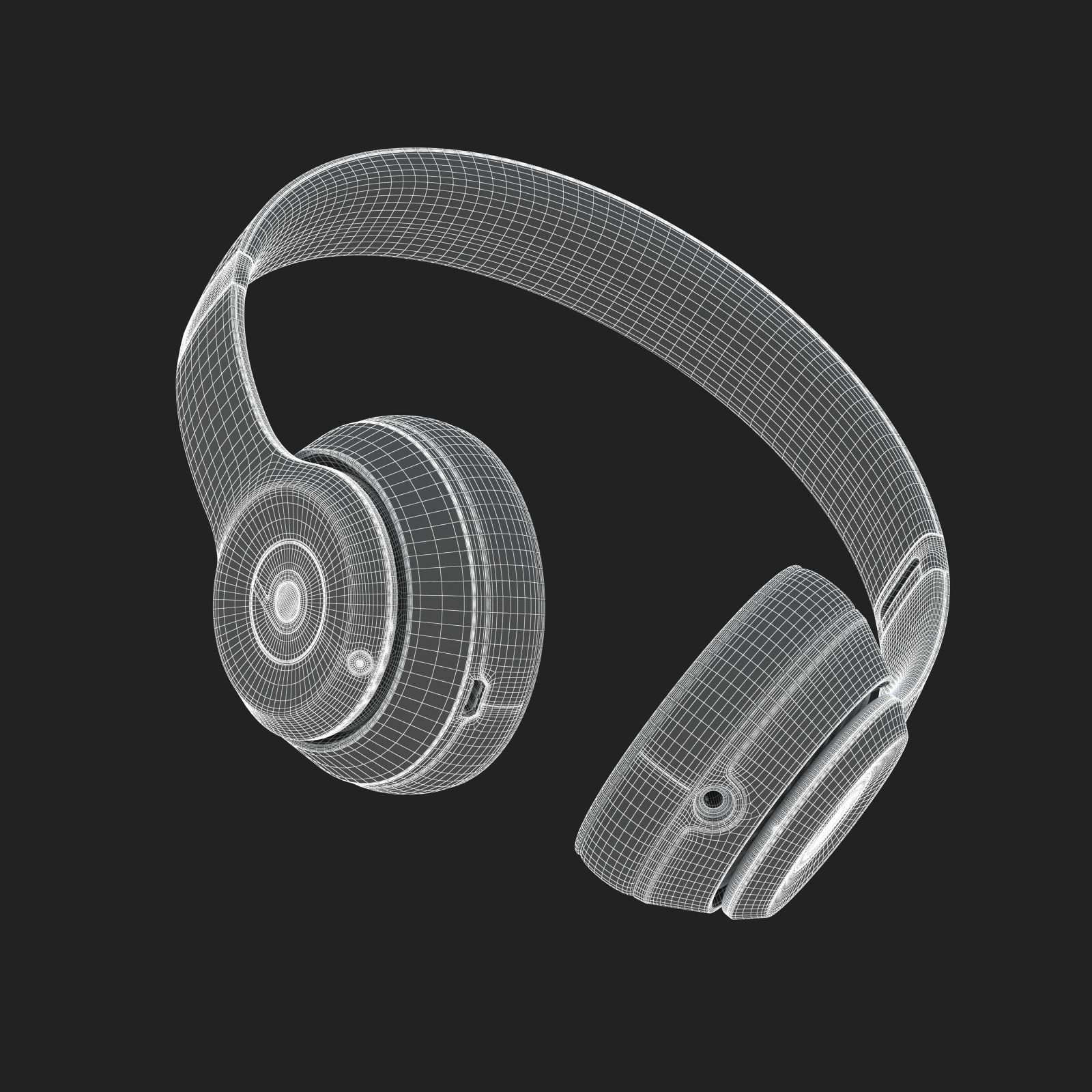 Apple Beats Solo3 Wireless On-Ear Headphones Red 3D model_20