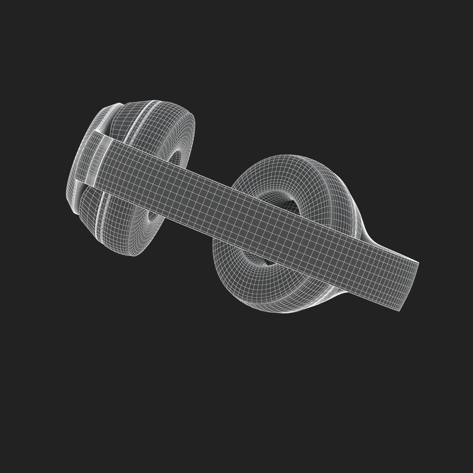 Apple Beats Solo3 Wireless On-Ear Headphones Red 3D model_16