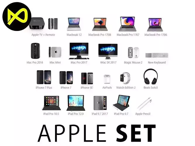 Apple Complete Set 2017 3D model
