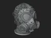Steampunk Gas Mask Statue Design 1 - 3D Print Model 3D model 3D ...