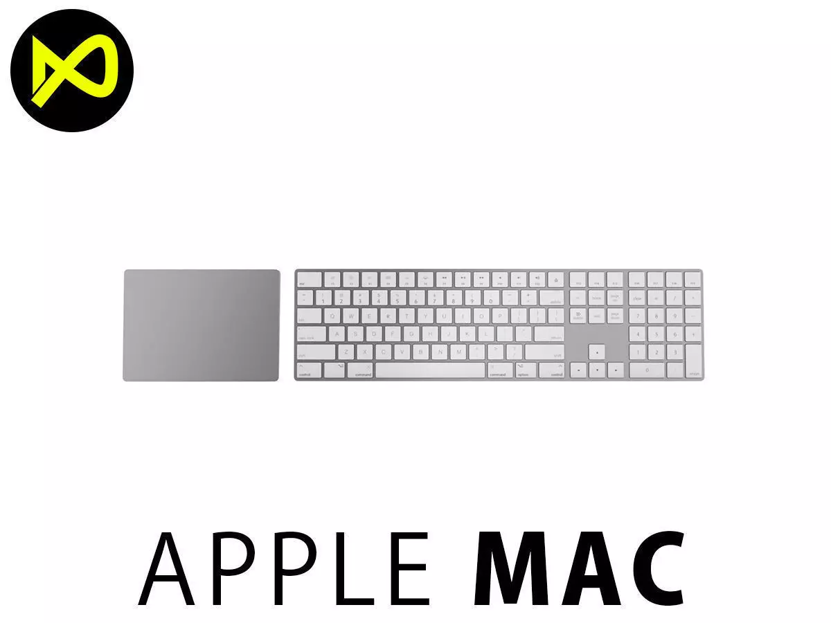 Apple Magic Keyboard with Numeric Keypad And TrackPad 2 3D model_0