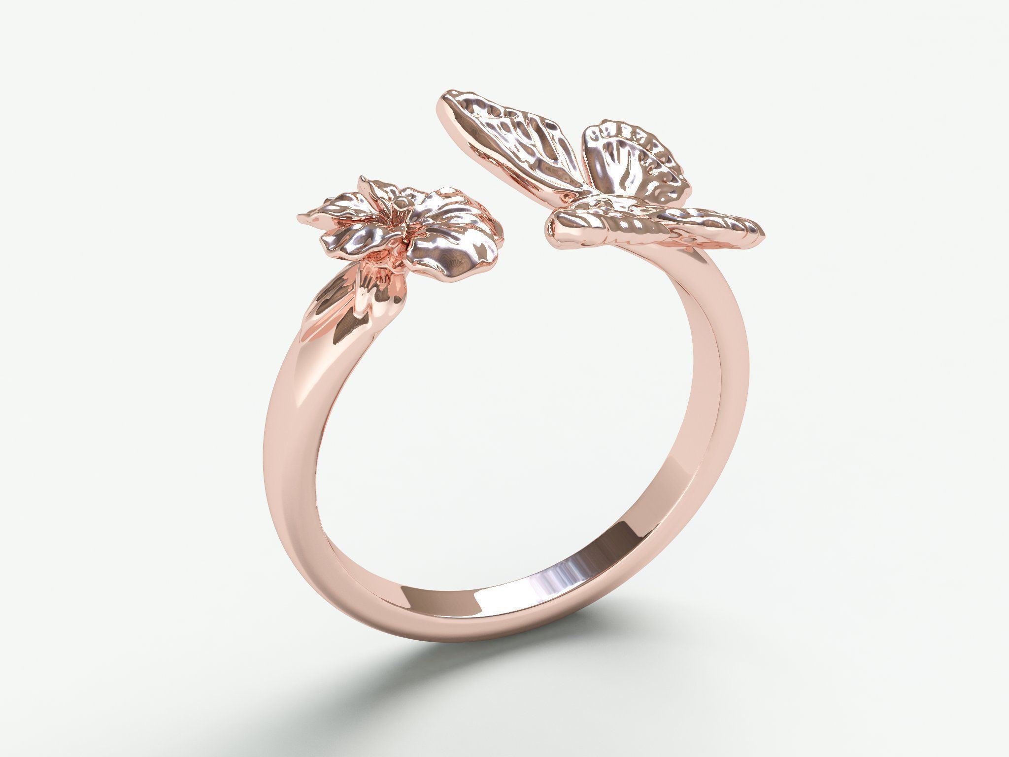 Ringmodel129- Monarch Ring 3D print model_1