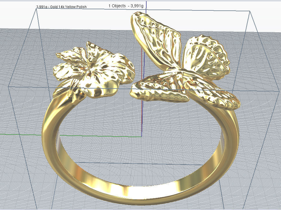 Ringmodel129- Monarch Ring 3D print model_6