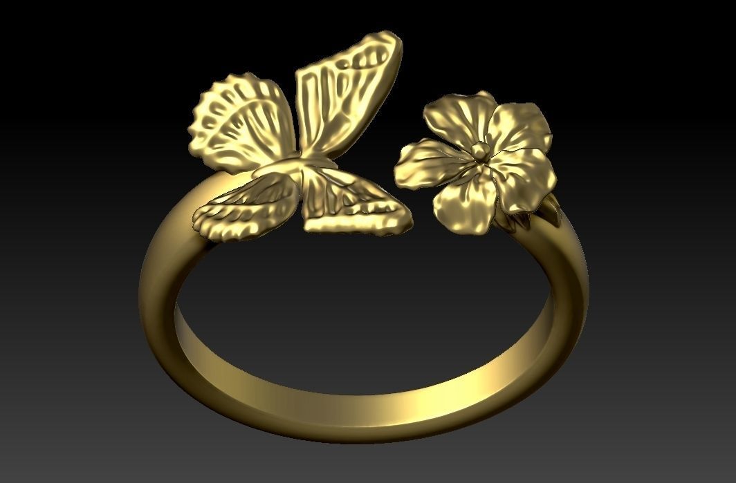 Ringmodel129- Monarch Ring 3D print model_8