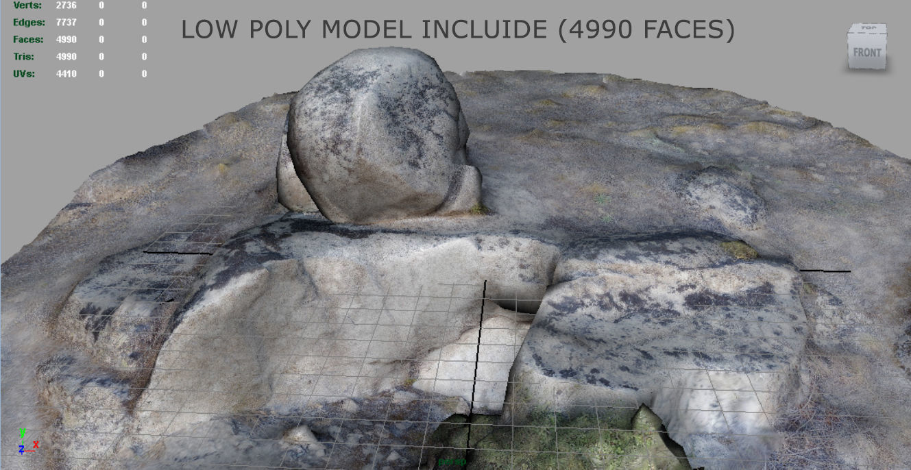 Rock 22  Low-poly 3D model_7
