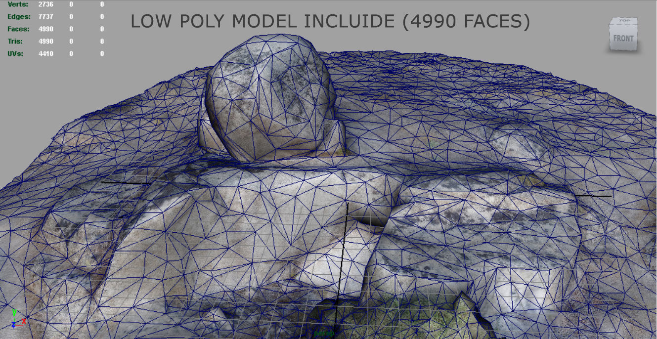 Rock 22  Low-poly 3D model_6