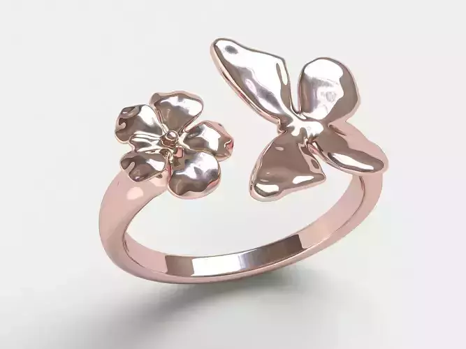Ringmodel130- Butterfly- flower