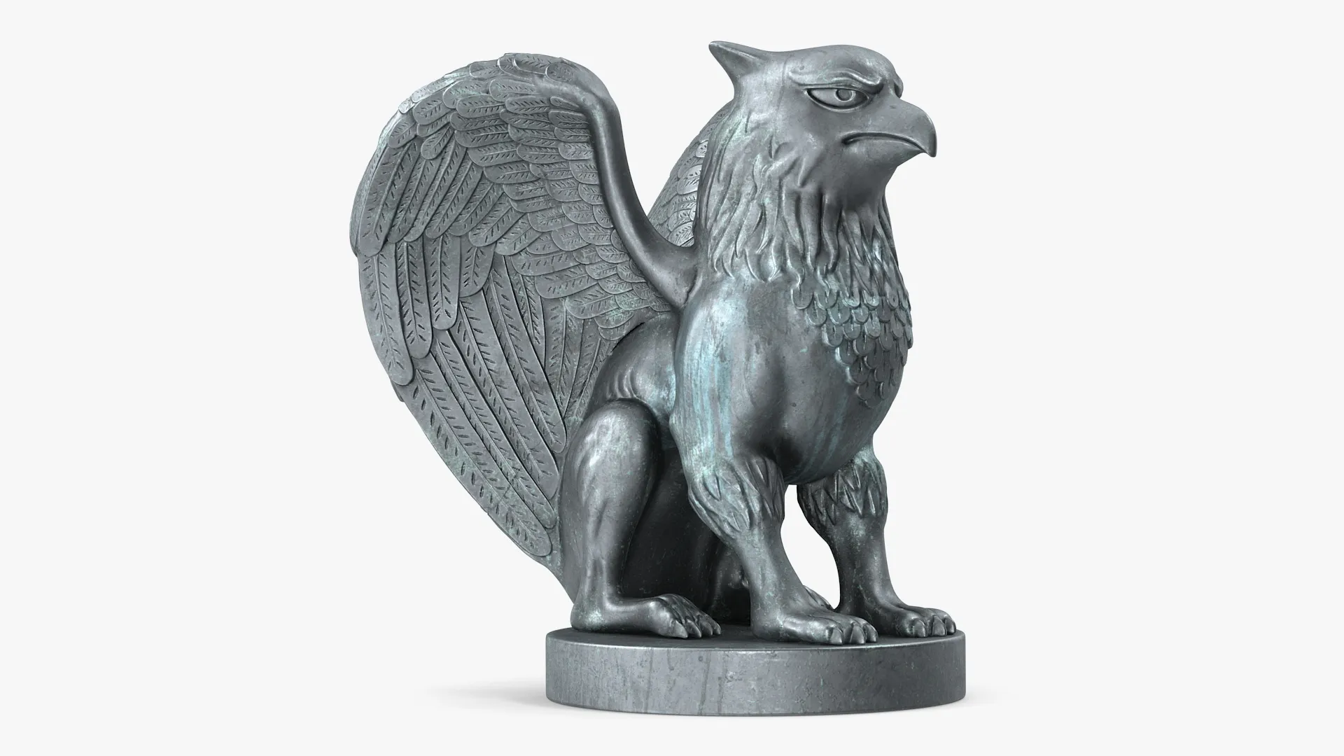 Griffin Statue Bronze for 3D Print 3D model 3D printable | CGTrader