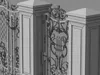 Ornate Wrought Iron Gate With Stone Pillars 3D model rigged | CGTrader
