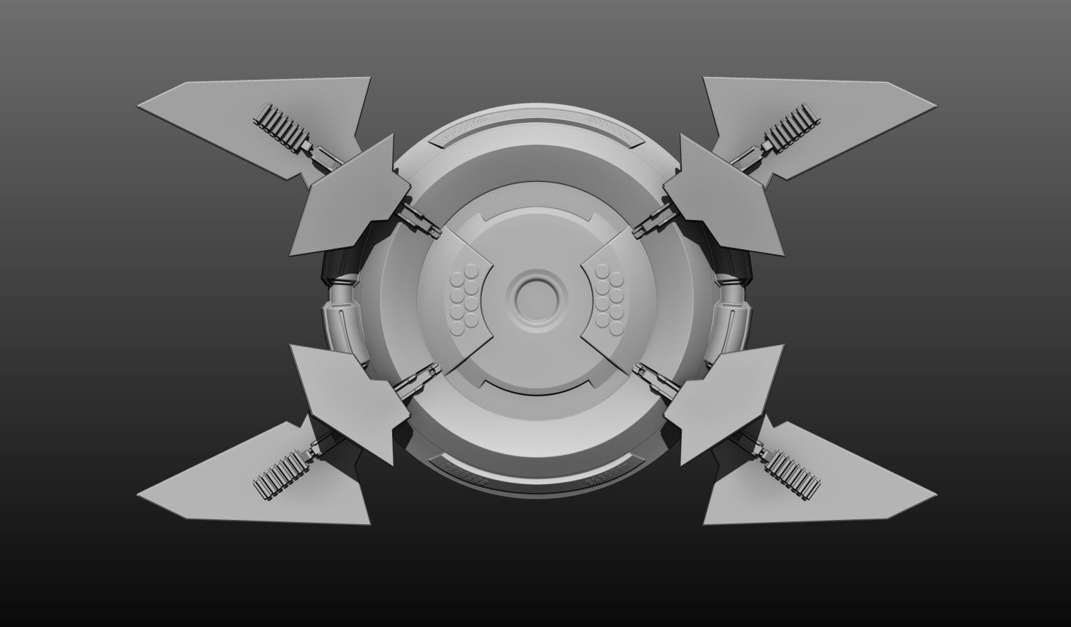 Sci-Fi Flying Platform 3D model_3
