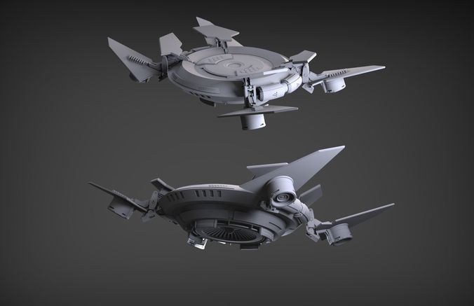 Sci-Fi Flying Platform 3D model