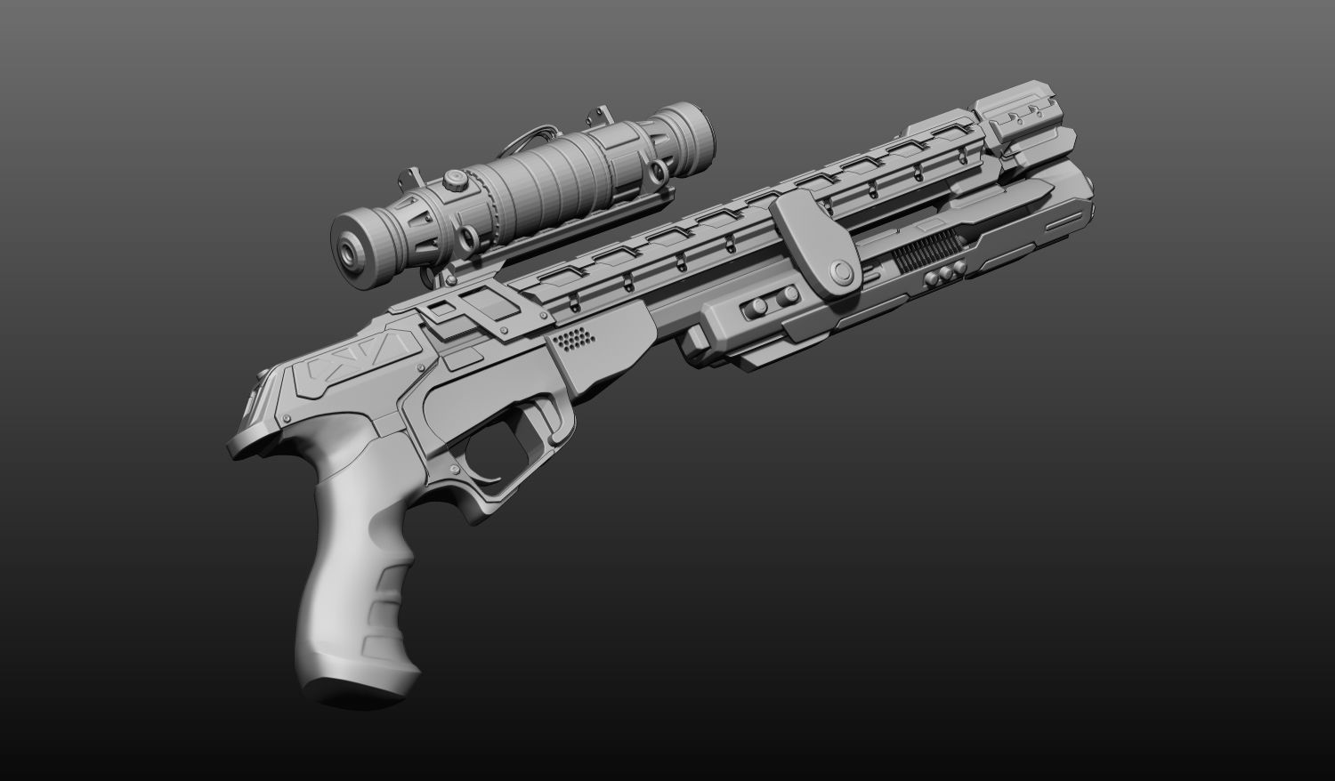 Sci-Fi Weapon 3D model_2