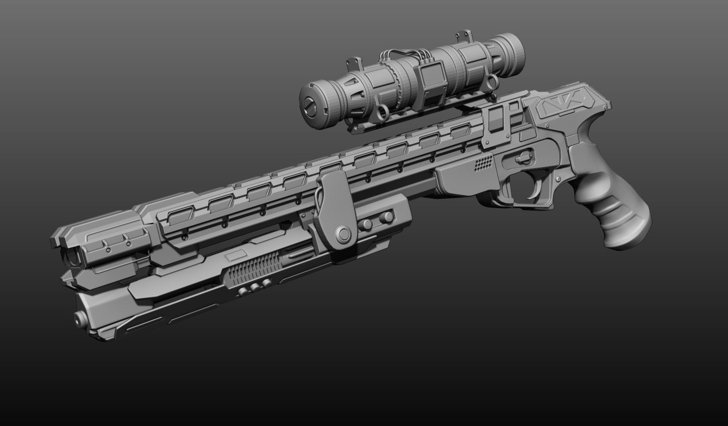 Sci-Fi Weapon 3D model_1