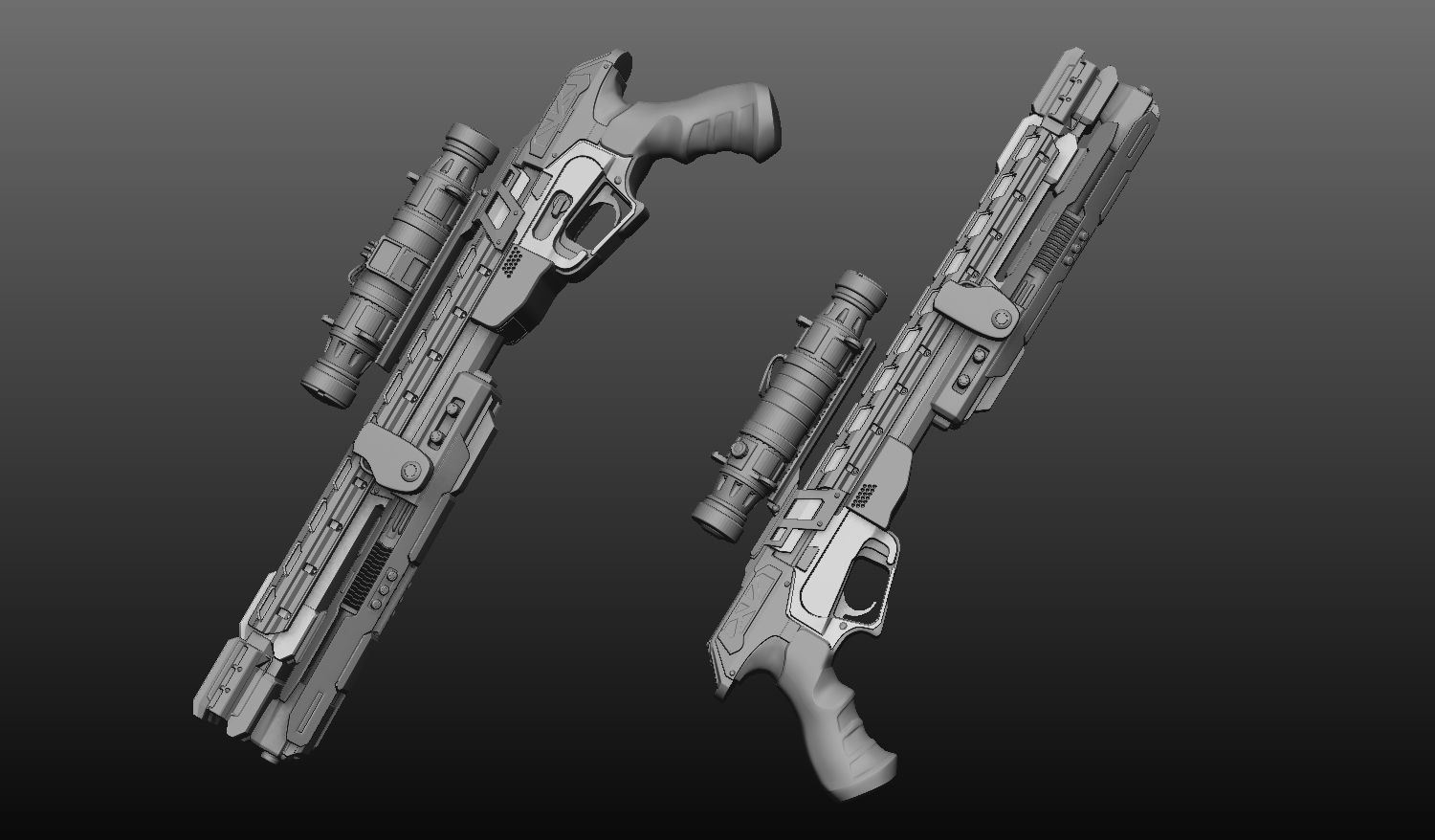 Sci-Fi Weapon 3D model_3