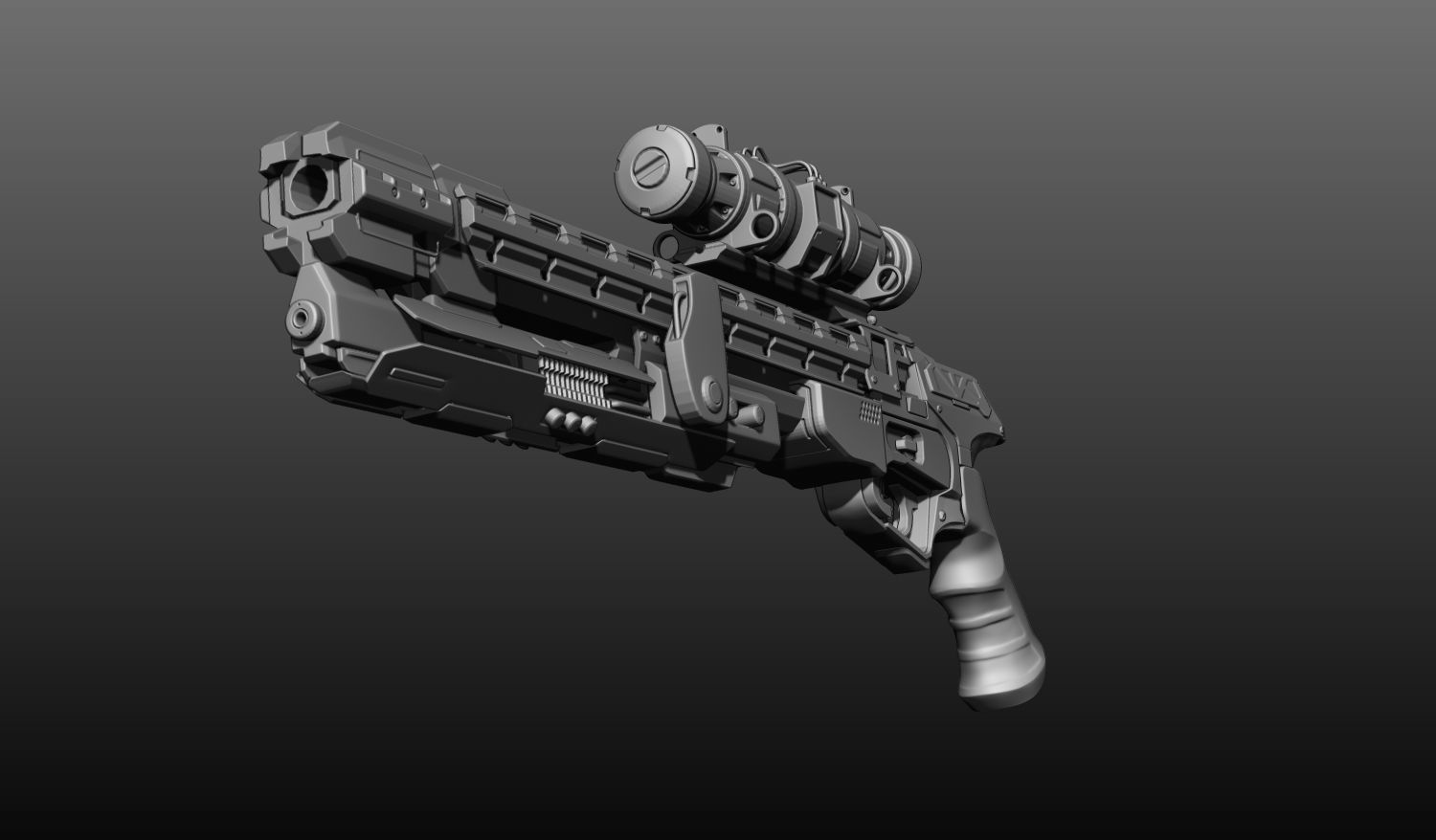 Sci-Fi Weapon 3D model_4