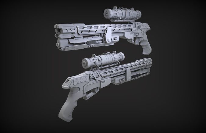 Sci-Fi Weapon 3D model
