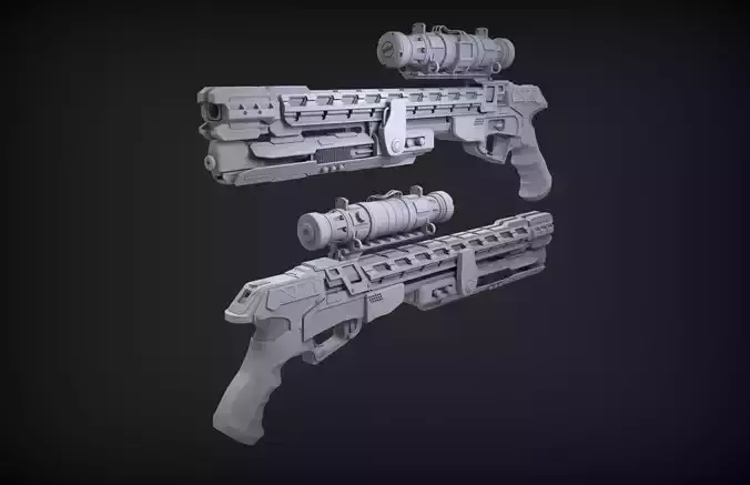 Sci-Fi Weapon 3D model